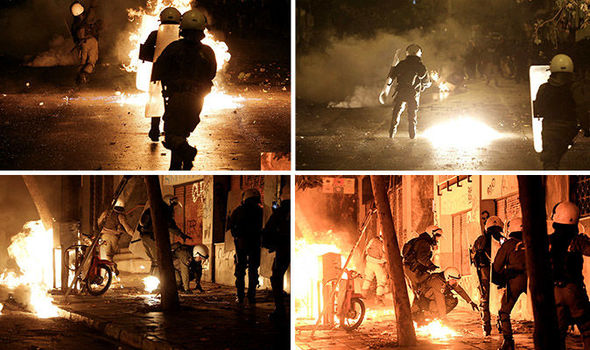 Grèce : une nuée d’extrémistes de gauche attaquent la police
