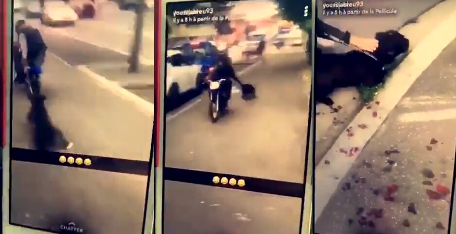 #Choisy 🇫🇷 Une bande de "jeunes" torture un chien pour rire sur snapchat
