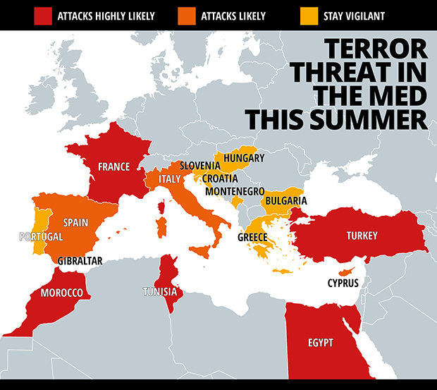 Le ministère des affaires étrangères anglais classe la France parmi les pays à haut risque terroriste cet été